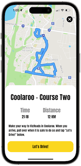 Picture of Let's Drive course page